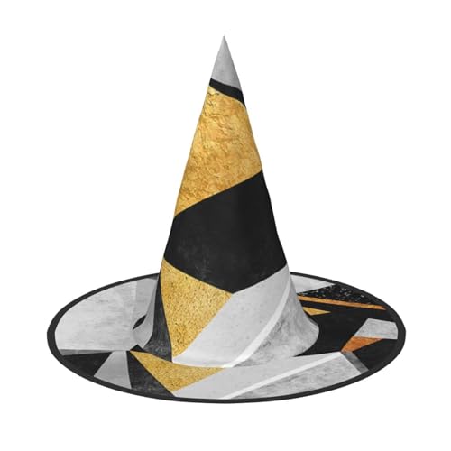 NDDCEDEW Schwarzer Marmor-Druck, Halloween-Hüte, Hexen-Zauberer-Hüte für Feste, Cosplay NDDCEDEW Schwarzer Marmor-Druck, Halloween-Hüte, Hexen-Zauberer-Hüte für Feste, Cosplay von NDDCEDEW
