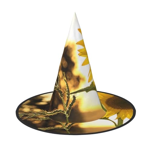 NDDCEDEW Sonnenblumen-Druck, Halloween-Hüte, Hexen-Zauberer-Hüte für Feste, Cosplay NDDCEDEW Sonnenblumen-Druck, Halloween-Hüte, Hexen-Zauberer-Hüte für Feste, Cosplay von NDDCEDEW