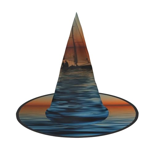 NDDCEDEW Sonnenuntergang Strand Druck Halloween Hüte Hexe Zauberer Hüte für Festlichkeiten Cosplay NDDCEDEW Sonnenuntergang Strand Druck Halloween Hüte Hexe Zauberer Hüte für Festlichkeiten Cosplay von NDDCEDEW