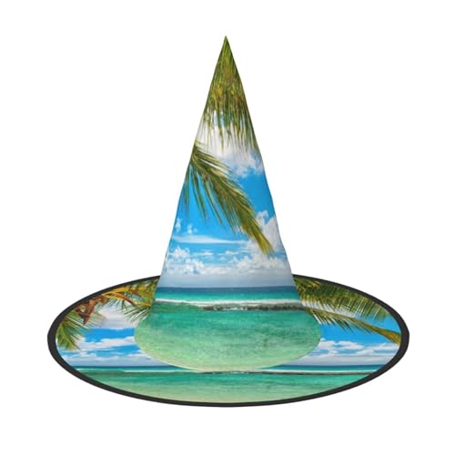 NDDCEDEW Strand-Hüte mit Palmen-Druck, Halloween-Hüte, Hexen-Zauberer-Hüte für Feste, Cosplay NDDCEDEW Strand-Hüte mit Palmen-Druck, Halloween-Hüte, Hexen-Zauberer-Hüte für Feste, Cosplay von NDDCEDEW