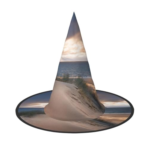 NDDCEDEW Stranddünen Druck Halloween Hüte Hexe Zauberer Hüte für Festlichkeiten Cosplay NDDCEDEW Stranddünen Druck Halloween Hüte Hexe Zauberer Hüte für Festlichkeiten Cosplay von NDDCEDEW