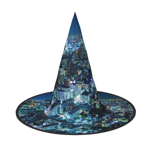 NDDCEDEW Tokyo City Print Halloween Hüte Hexe Zauberer Hüte für Festlichkeiten Cosplay NDDCEDEW Tokyo City Print Halloween Hüte Hexe Zauberer Hüte für Festlichkeiten Cosplay von NDDCEDEW