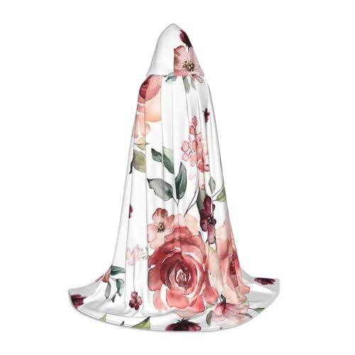 NDDCEDEW Umhang mit blühender Rose und Blumen für Teenager, bodenlanger Kapuzenumhang NDDCEDEW Umhang mit blühender Rose und Blumen für Teenager, bodenlanger Kapuzenumhang von NDDCEDEW