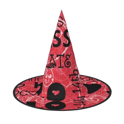 NDDCEDEW Valentinstag-Druck, Halloween-Hüte, Hexen-Zauberer-Hüte für Feste, Cosplay NDDCEDEW Valentinstag-Druck, Halloween-Hüte, Hexen-Zauberer-Hüte für Feste, Cosplay von NDDCEDEW