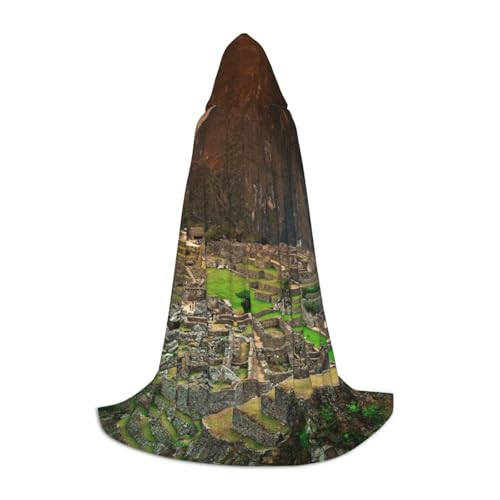 NDDCEDEW Village On The Top Of The Hill Print Hooded Cape For Teens Floor Length Hooded Cape NDDCEDEW Village On The Top Of The Hill Print Hooded Cape For Teens Floor Length Hooded Cape von NDDCEDEW