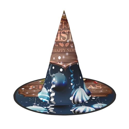 NDDCEDEW Weihnachtliche Bälle Druck Halloween Hüte Hexe Zauberer Hüte für Festlichkeiten Cosplay NDDCEDEW Weihnachtliche Bälle Druck Halloween Hüte Hexe Zauberer Hüte für Festlichkeiten Cosplay von NDDCEDEW