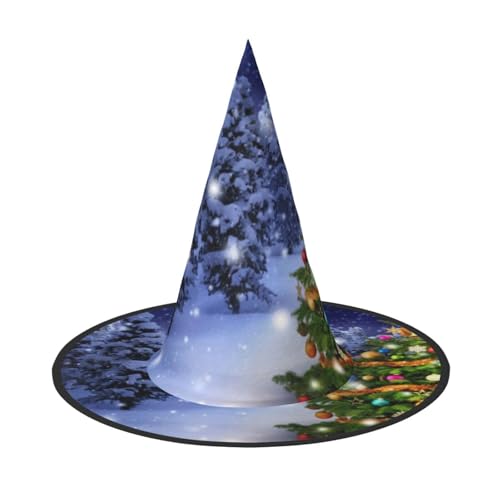 NDDCEDEW Weihnachtsbaum-Druck, Halloween-Hüte, Hexen-Zauberer-Hüte für Feste, Cosplay NDDCEDEW Weihnachtsbaum-Druck, Halloween-Hüte, Hexen-Zauberer-Hüte für Feste, Cosplay von NDDCEDEW