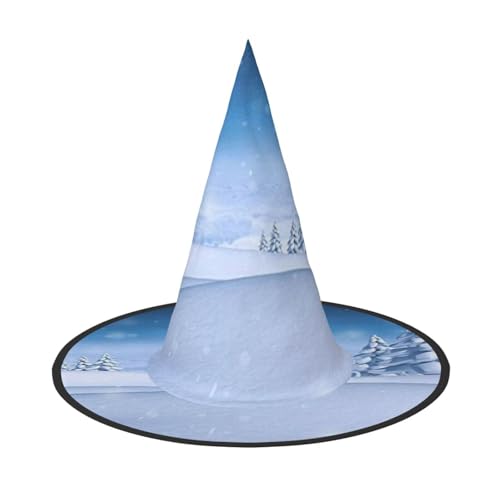 NDDCEDEW Winter-Schnee-Druck, Halloween-Hüte, Hexen-Zauberer-Hüte für Feste, Cosplay NDDCEDEW Winter-Schnee-Druck, Halloween-Hüte, Hexen-Zauberer-Hüte für Feste, Cosplay von NDDCEDEW