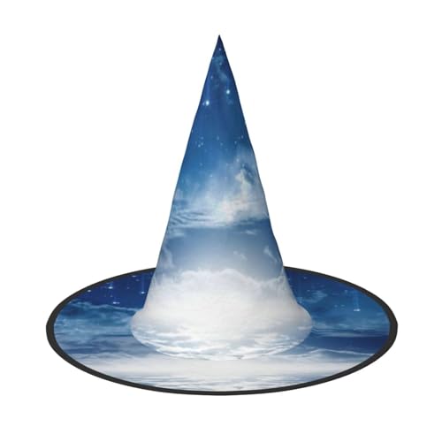 NDDCEDEW Wunderschöner Nachtaufdruck, Halloween-Hüte, Hexen-Zauberer-Hüte für Feste, Cosplay NDDCEDEW Wunderschöner Nachtaufdruck, Halloween-Hüte, Hexen-Zauberer-Hüte für Feste, Cosplay von NDDCEDEW
