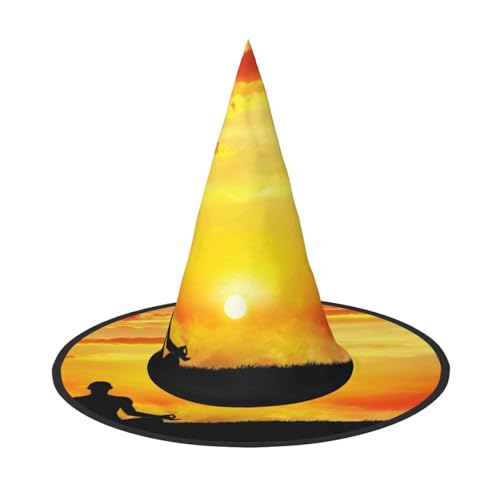 NDDCEDEW Yoga-Meditations-Druck, Halloween-Hüte, Hexen-Zauberer-Hüte für Feste, Cosplay NDDCEDEW Yoga-Meditations-Druck, Halloween-Hüte, Hexen-Zauberer-Hüte für Feste, Cosplay von NDDCEDEW