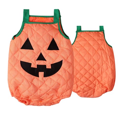 NEAWEALY Halloween Baby Set Mädchen Jungen Pumpkin Kleidung Kinder Kürbis Overall Kürbis Kostüme Cosplay Geistergesicht Kleidung Ärmelloses Strap Schwarz 2-3Y NEAWEALY Halloween Baby Set Mädchen Jungen Pumpkin Kleidung Kinder Kürbis Overall Kürbis Kostüme Cosplay Geistergesicht Kleidung Ärmelloses Strap Schwarz 2-3Y von NEAWEALY