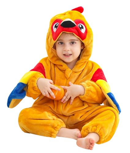 NEAWEALY Papagei Kostüm Baby Tier Pyjama Mädchen Jungen Schlafanzug Strampler Halloween Tier Faschingskostüm 6-12 Monate NEAWEALY Papagei Kostüm Baby Tier Pyjama Mädchen Jungen Schlafanzug Strampler Halloween Tier Faschingskostüm 6-12 Monate von NEAWEALY