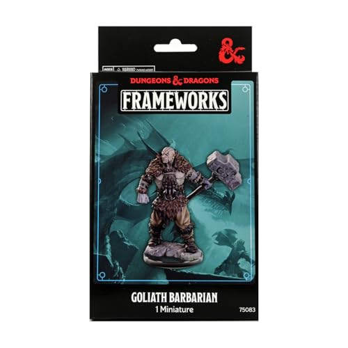 Dungeons & Dragons Frameworks: Wave 2A: Goliath Barbarian Male - Unlackiert, unmontiert auf Sprue, & anpassbare Mini | WizKids D&D-Figur von WizKids