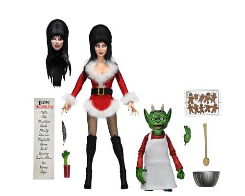 NECA Elvira Mistress of The Dark Figurine Clothed Very Scary Xmas Elvira 20 cm von NECA