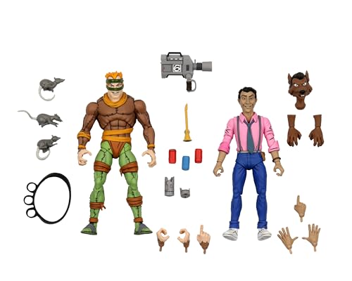 Teenage Mutant Ninja Turtles Actionfiguren Doppelpack Rat King & Vernon 18 cm von NECA