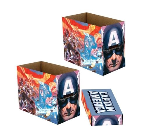 NECA Marvel Short Comic Book Storage Box: Captain America Patriot (5 Units) von NECA