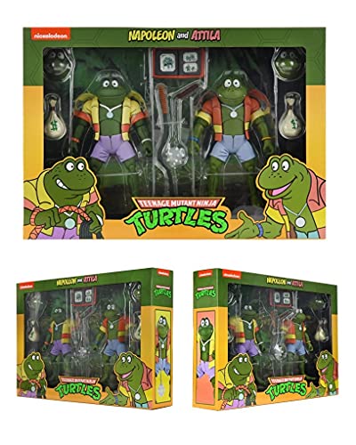 NECA Mutant Ninja Turtles Actionfiguren Doppelpack Napoleon & Atilla Frog 18 cm, 54174, Mehrfarbig von NECA