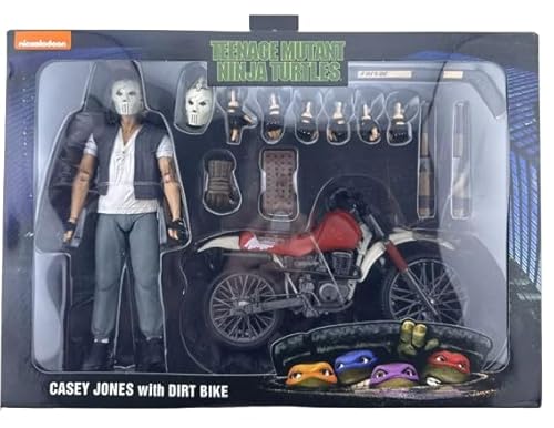 NECA Teenage Mutant Ninja Turtles Casey Jones Actionfigur mit Dirtbike, Zubehör NECA Teenage Mutant Ninja Turtles Casey Jones Actionfigur mit Dirtbike, Zubehör von NECA