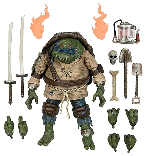 NECA - Universal Monsters vs TMNT Leonardo As Hunchback ULT 7 Actionfigur, 211585, Mehrfarbig von NECA