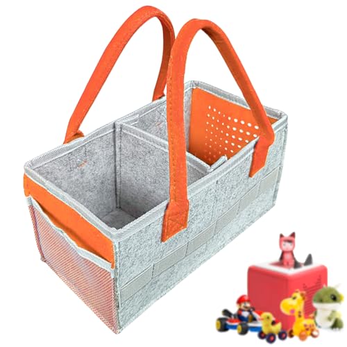 Valigetta per il trasporto Valigetta per il trasporto Scatola portaoggetti Con maniglia e tasca laterale a rete Borsa per il trasporto per Set iniziale Accessori Figure (Arancione) von NECXON