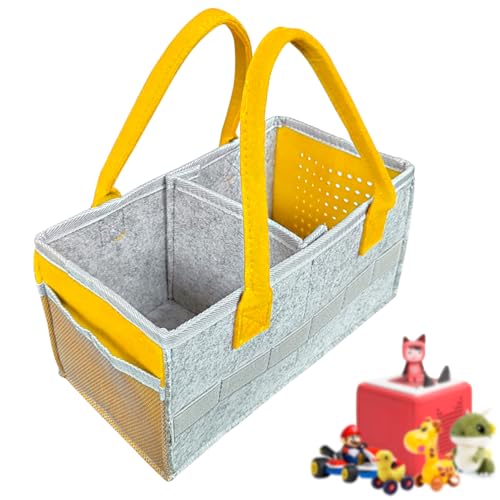 Valigetta per il trasporto Valigetta per il trasporto Scatola portaoggetti Con maniglia e tasca laterale a rete Borsa per il trasporto per Set iniziale Accessori Figure (Giallo) von NECXON