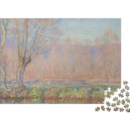 Claude Monet Holz Puzzle 300 Teile Für Erwachsene, Impossible Puzzle, Farbenfrohes Legespiel,Geschicklichkeitsspiel Für Die Ganze Familie, Museum Puzzel von NEDLON