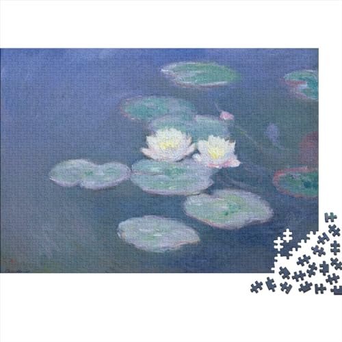 Claude Monet Water Lilies Holz-Puzzle, Impossible Puzzle, Gemälde Puzzles Für Erwachsene, Weltberühmte Gemälde Puzzle, Puzzlespiel Für Jugendliche Puzzel 300pcs von NEDLON