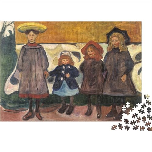 Edvard Munch Holz Gemälde Puzzle, 1000-Teilige Weltberühmte Gemälde Puzzles, Geschicklichkeitsspiel, Für Erwachsene Kunst Puzzles Piele Spielzeug Geschenk von NEDLON