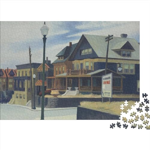 Edward Hopper Puzzle 300 Teile, Kunst Puzzle Für Erwachsene, Geschicklichkeitsspiel Für Die Ganze Familie, Übung Für Den Geist, Ideal Als Wandbild von NEDLON