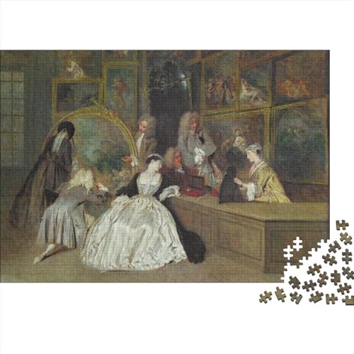 Jean-Antoine Watteau Holz Weltberühmte Gemälde Puzzle, 1000-Teilige Museum Puzzles, Geschicklichkeitsspiel, Für Erwachsene Kunst Puzzles Piele Spielzeug Geschenk von NEDLON