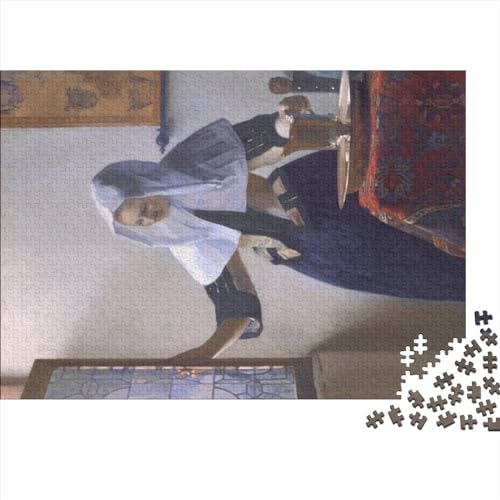 Johannes Vermeer Holz Puzzle 300 Teile Puzzles Für Erwachsene Lernspiel Herausforderungsspielzeug,Übung Für Den Geist,300-teilige Puzzlespiel 300pcs von NEDLON