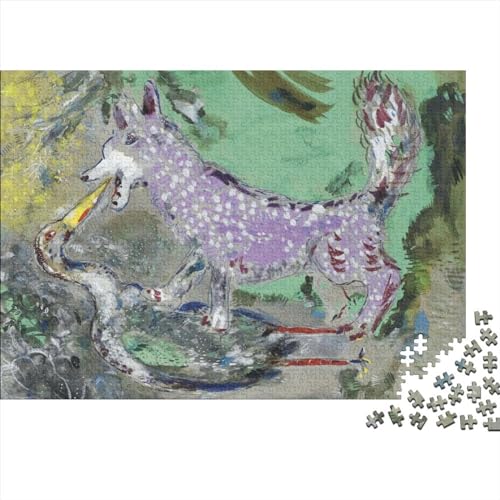 Marc Chagall Holz Puzzle 300 Teile Für Erwachsene, Impossible Puzzle, Farbenfrohes Legespiel,Geschicklichkeitsspiel Für Die Ganze Familie, Gemälde Puzzel von NEDLON