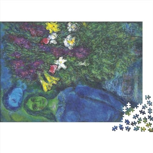 Marc Chagall Holz Puzzle Für Erwachsene Puzzeln,500 Teile, Impossible Puzzle, Übung Für Den Geist, Interaktives Klassische Puzzles von NEDLON