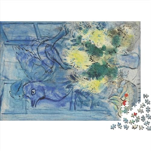 Marc Chagall Kunst 300 Stück Puzzle Für Erwachsene-Puzzle 300 Teile Große Puzzles Lernspiel Spielzeug Geschenk Für Die Wanddekoration von NEDLON