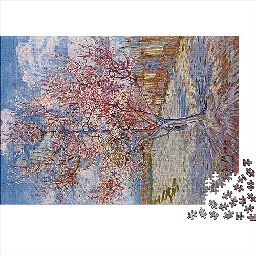Van Gogh Puzzle 1000 Teile, Peach Tree in Bloom Puzzle Für Erwachsene, Geschicklichkeitsspiel Für Die Ganze Familie, Übung Für Den Geist, Ideal Als Wandbild von NEDLON