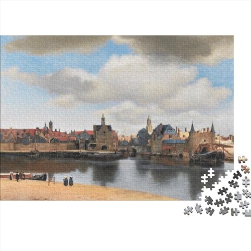 NEDLON View Of Delft 1000 Teile Kunst Puzzle Für Erwachsene, Anspruchsvoll, Ideal Als Wandbild von NEDLON
