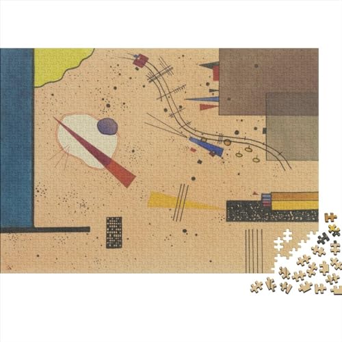 Wassily Kandinsky Kunst 500 Teile Puzzle Für Teenager Erwachsene, Gemälde Holz Puzzle, Lustige Weltberühmte Gemälde Puzzles Piele, Impossible Puzzle Für Die Ganze Familie von NEDLON