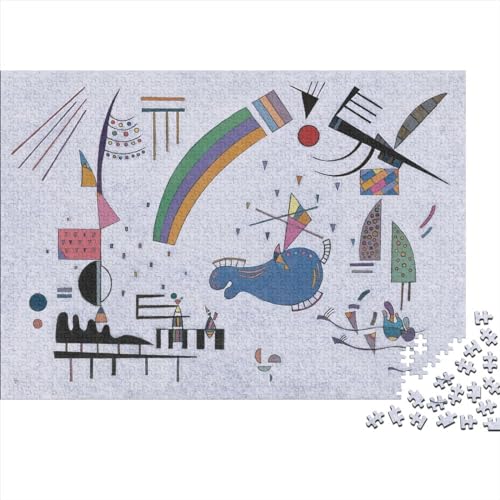 Wassily Kandinsky Puzzle 300 Teile,Puzzles Für Erwachsene,Impossible Puzzle, Geschicklichkeitsspiel Für Die Ganze Familie, Puzzle Farbenfrohes von NEDLON