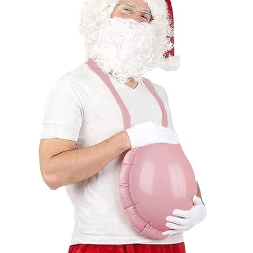 NEECS Aufblasbarer schwangerer Bauch, aufblasbares Weihnachtsmann-Kostüm mit großem Bauch - Gefälschte Schwangere Bauchstütze - Bauch Einer schwangeren Frau, Cosplay-Requisiten für den Bauch der von NEECS