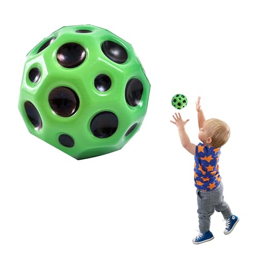 NEERIX Jump Ball,Space Moon Ball,7 cm Hohe Bounce Loch Ball Lavaball,Hohe Springender Gummiball,EIN Knallendes Geräusch Machen,für Kinder Party Geschenk,für Kinder Erwachsene(grün) von NEERIX