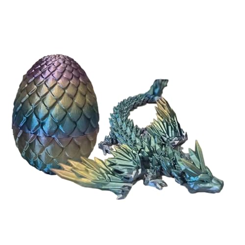 3D-gedruckter Drache Im Ei, Beweglicher Drache mit Kristall-Drachenei, Buntes, Perlmuttfarbenes Drachenspielzeug mit Beweglichen Gelenken, Dracheneier mit Drachen Im Inneren, Überraschungs-Osterei von NEFLUM