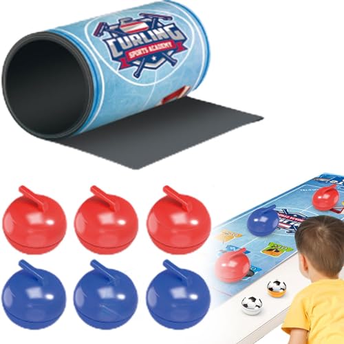 NEFLUM Tisch-Curling-Spiel, Tisch-Shuffleboard-Spiel | Tisch-Multiplayer-Spaß-Shuffleboard-Spiele | Interaktives Partyzubehör, multifunktionale Puzzlespiele für Festliche Zusammenkünfte, Rollenspiele von NEFLUM