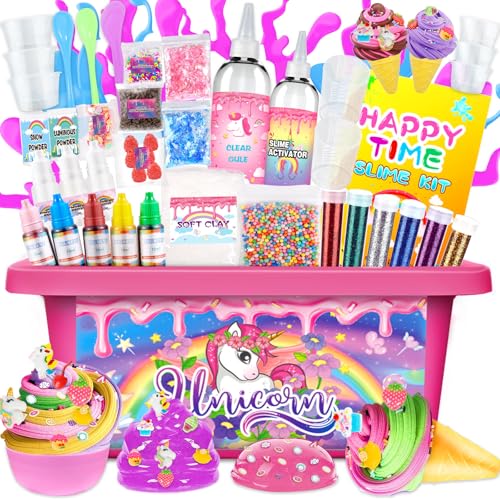 NEMMXUB Schleim Set Zum Selber Machen, Geschenke für Mädchen, Slime Kit Für Mädchen Kristallschleim, Glitzerschleim, Einhorn-Schleim, Slime Set für Kinder, Fluffy Slime, Schleim Selber Machen Set NEMMXUB Schleim Set Zum Selber Machen, Geschenke für Mädchen, Slime Kit Für Mädchen Kristallschleim, Glitzerschleim, Einhorn-Schleim, Slime Set für Kinder, Fluffy Slime, Schleim Selber Machen Set von NEMMXUB