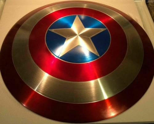 NEOARY Captain America Schild 22 Zoll Metall Prop Replika First Avenger Shield Rot und Silber NEOARY Captain America Schild 22 Zoll Metall Prop Replika First Avenger Shield Rot und Silber von NEOARY