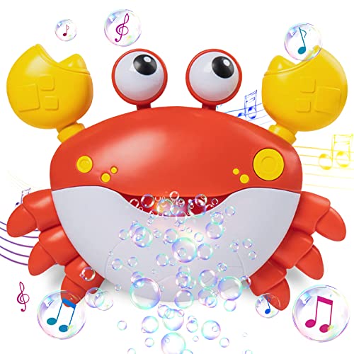 Baby Badewannenspielzeug,Krabbe Badespielzeug Bubble Mit Musik USB Aufladung,Badespielzeug Baby ab 1 2 3 4 5 Jahr,Wasserspielzeug Badewanne Spielzeug Kinder,Geschenke für Jungen und Mädchen von NEOVSUNY