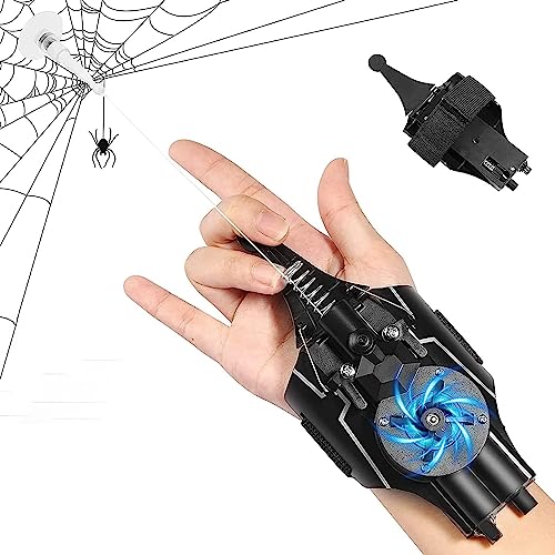 Spider Web Shooter,Spider Handschuhe Spinnennetz,Launcher-Handschuhe für Kinder,Web Launcher String Shooters Toy Superhelden-Rollenspiel-Spielzeug Tolles Geschenk Spider Cosplay Requisiten (Schwarz) von NEOVSUNY