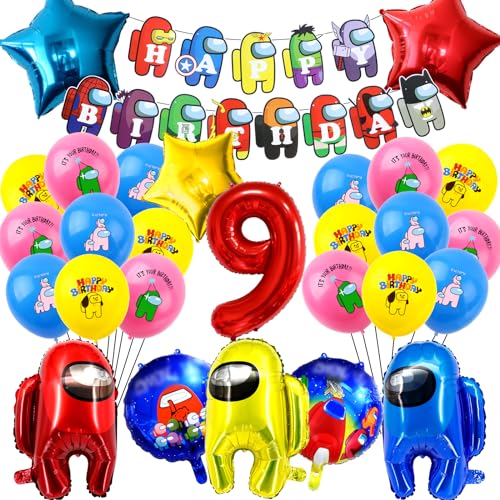 Amon Geburtstag Deko, Amon Party Decoration 9 Jahre, Amon Luftballons Geburtstag, Luftballons Helium 9, Amon Geburtstag Dekoration 9 Jahre, Partydekorationen Für Jungen von NEPHEW