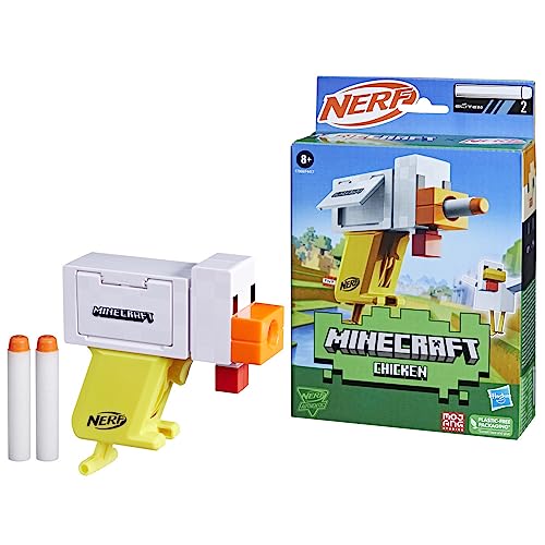 ナーフ マイクロショット マインクラフト CHICKEN ブラスター、エリートダーツ2本付き、マインクラフトに登場するキャラクターをモチーフにしたデザイン、対象年齢8才以上 F7968 正規品 ナーフ マイクロショット マインクラフト CHICKEN ブラスター、エリートダーツ2本付き、マインクラフトに登場するキャラクターをモチーフにしたデザイン、対象年齢8才以上 F7968 正規品 von NERF