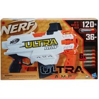 HASBRO F0954U50 Nerf Ultra Platinum Amp motorisierter Blaster, Platinakzente, 6-Dart Clip, 6 Darts HASBRO F0954U50 Nerf Ultra Platinum Amp motorisierter Blaster, Platinakzente, 6-Dart Clip, 6 Darts von NERF