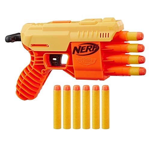 Hasbro E6973 QS-4 Nerf Alpha Strike Spielzeug-Blaster - inklusive zehn Nerf Elite Darts - für Kinder, Teenager, Erwachsene Hasbro E6973 QS-4 Nerf Alpha Strike Spielzeug-Blaster - inklusive zehn Nerf Elite Darts - für Kinder, Teenager, Erwachsene von NERF